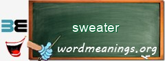 WordMeaning blackboard for sweater